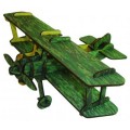 Avião de Montar, Quebra-Cabeça 3D, 18 peças, Brinquedo MDF, Adesivado